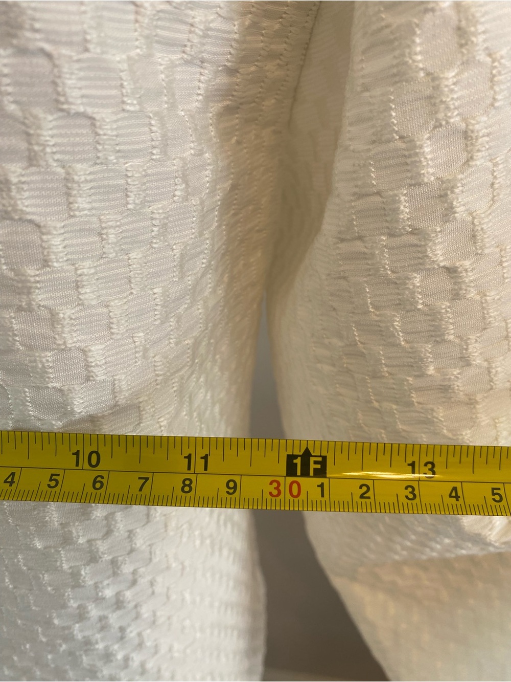 THML Cream Textured Ruffle-Neck Button Front Blouse - Picture 7 of 8